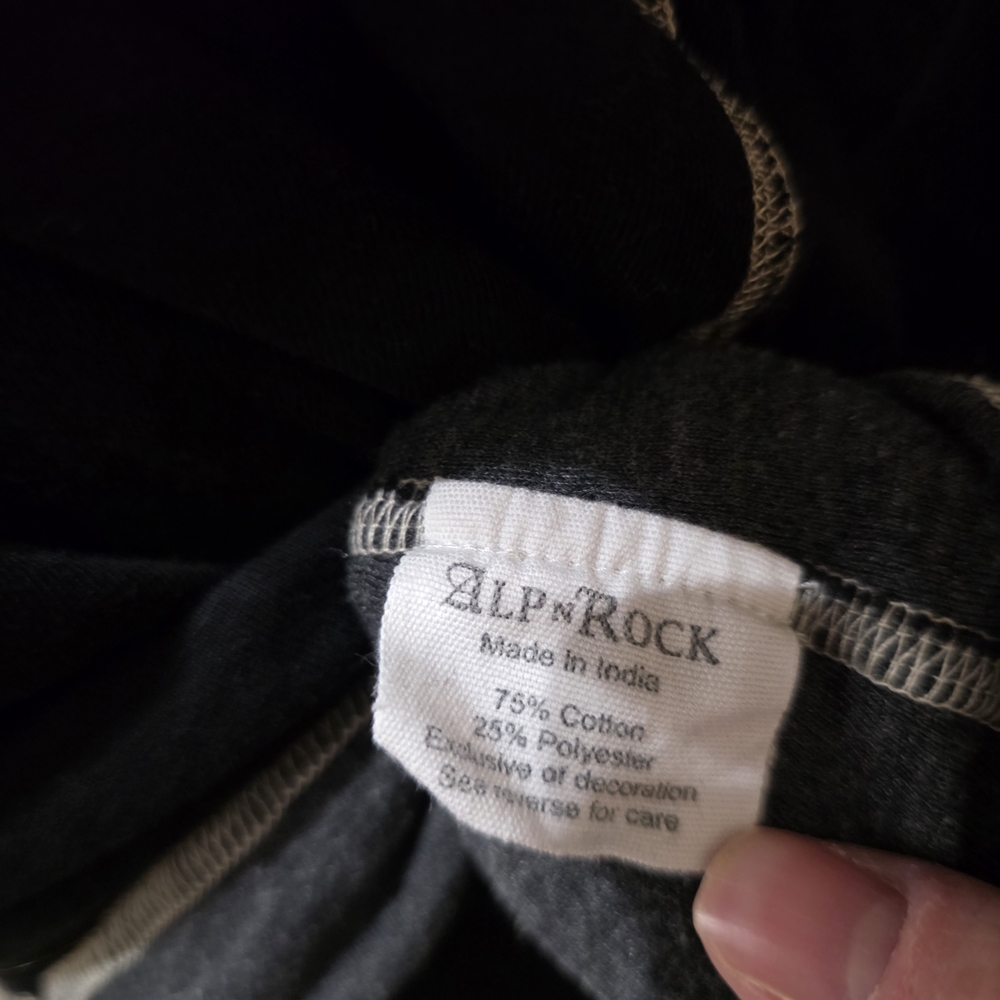 Alp N Rock Black and Gray Long Sleeve Top - Picture 7 of 7